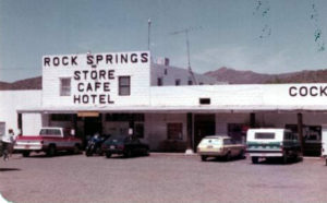 Black Canyon City post office inside the Rock Springs hotel, store, and cafe, 1982
