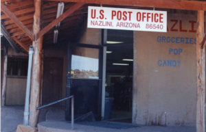 Nazlini post office inside store, 1991