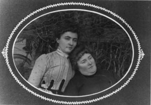 Sara Bell Mayer and daughter Mamie, postmasters of Mayer, 1915