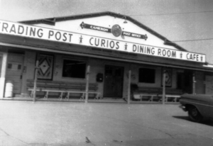 Exterior of Cameron Trading Post, Dining Room, and Cafe. Post office inside.